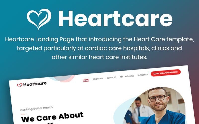 Heartcare Medical Solution PSD Template