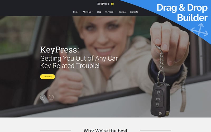 KeyPress -汽车钥匙更换摩托CMS 3模板