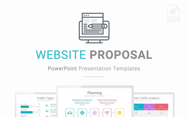 PowerPoint-Vorlage für Website-Vorschlagspräsentation