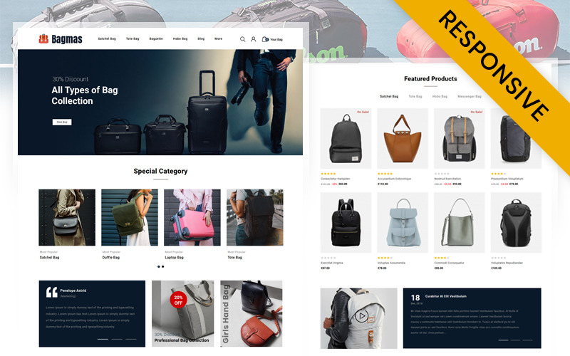 Tema PrestaShop di Bagmas Bag Store