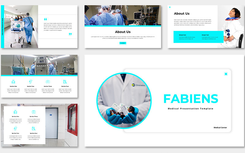 Fabiens orvosi PowerPoint sablon