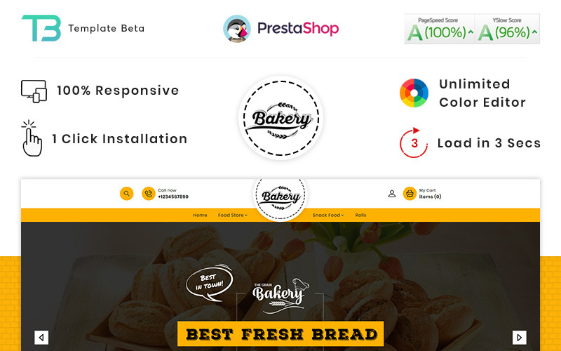 面包店-面包店面包PrestaShop主题