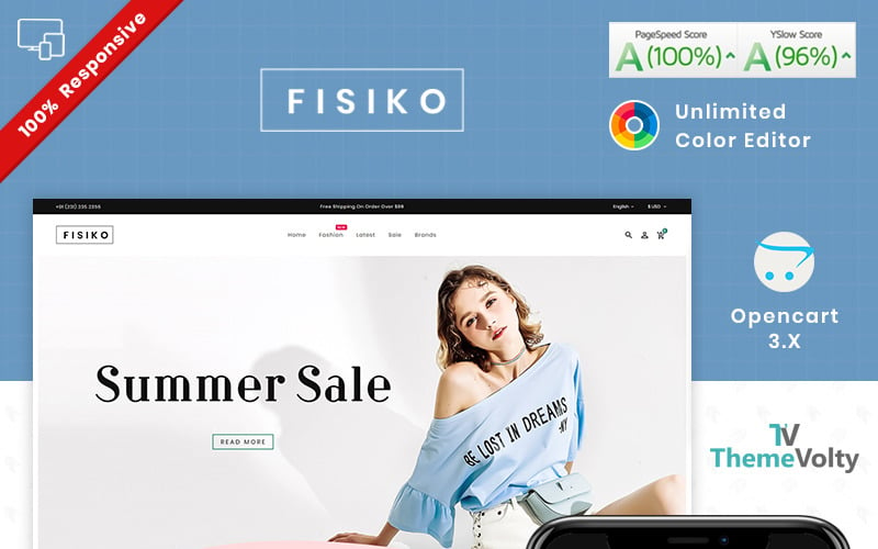Fisiko时尚-大型时尚商店OpenCart模板