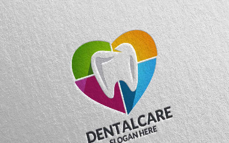 Zubní, zubař stomatologie Design 10 Logo šablona