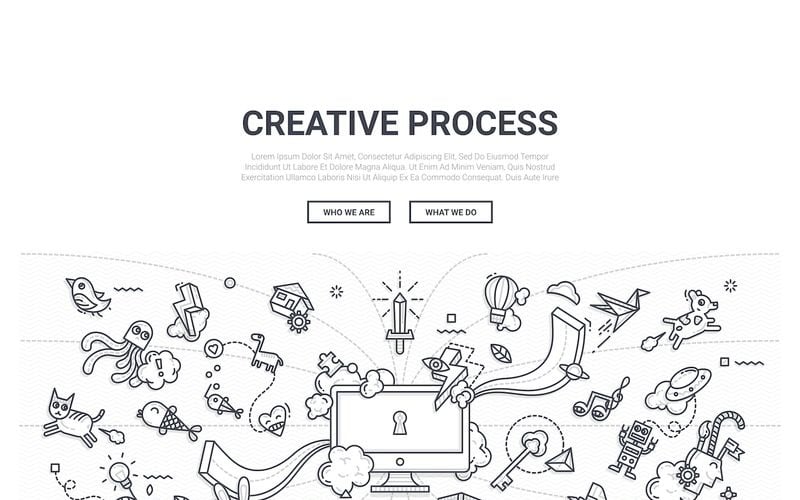 Doodle - Creatieve procesachtergrond