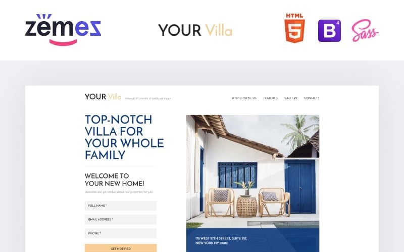 Linense Real Estate -个人财产目标页面模板