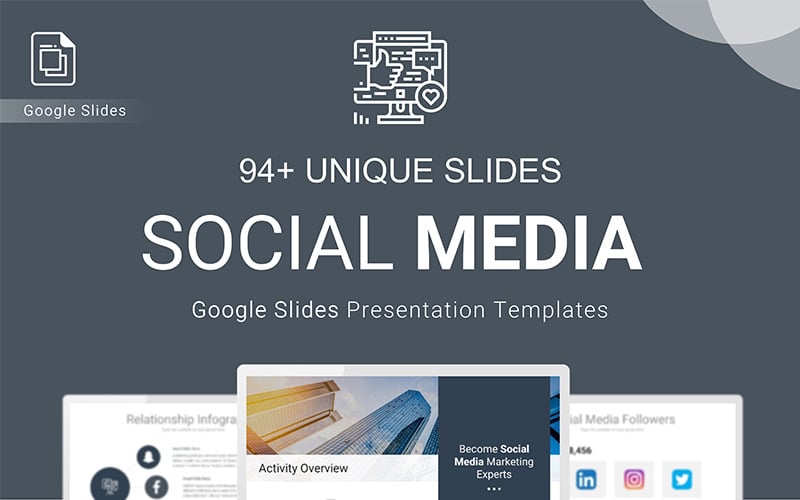 Utilisateur de médias sociaux Google Slides