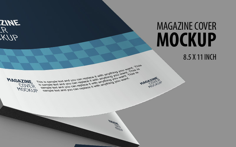 Magazine Cover Layout Product Mockup