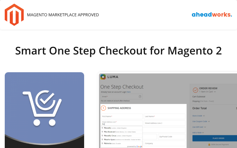 Smart One Step Checkout för Magento 2 Magento Extension