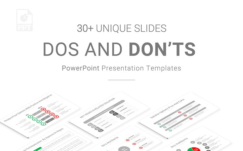 Dos and Don'ts Presentation PowerPoint template