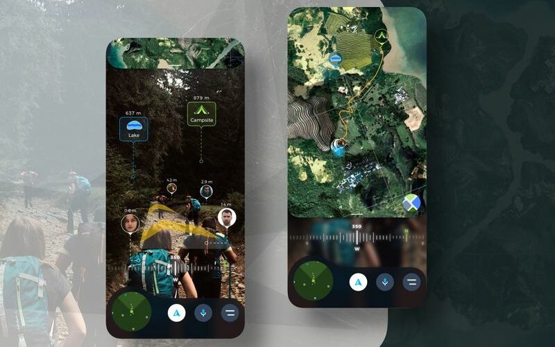 AR Travel Hiking UI Kit Sketch Template