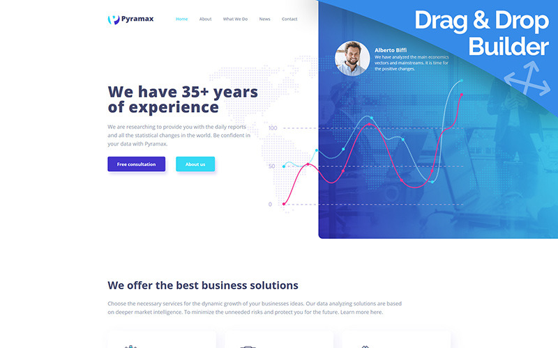 Pyramax - Consulting Moto CMS 3 Template