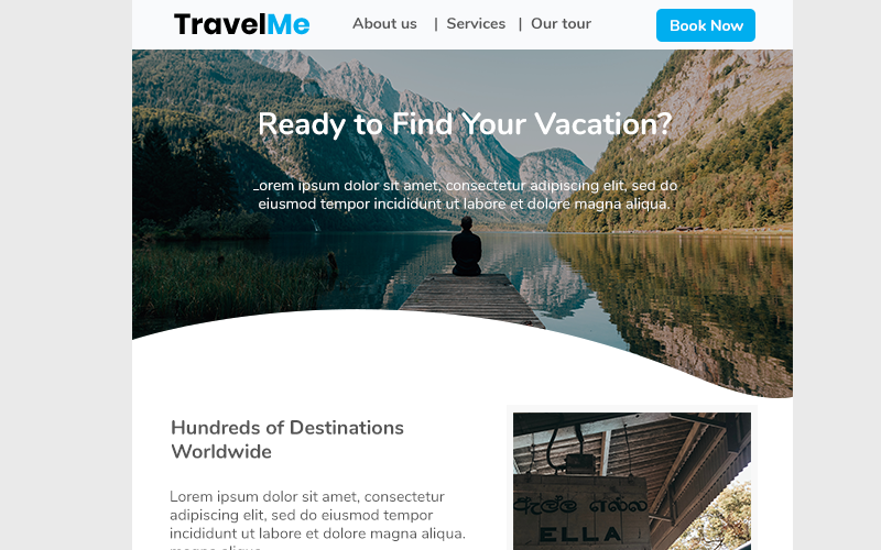 Travel Me Newsletter-Vorlage