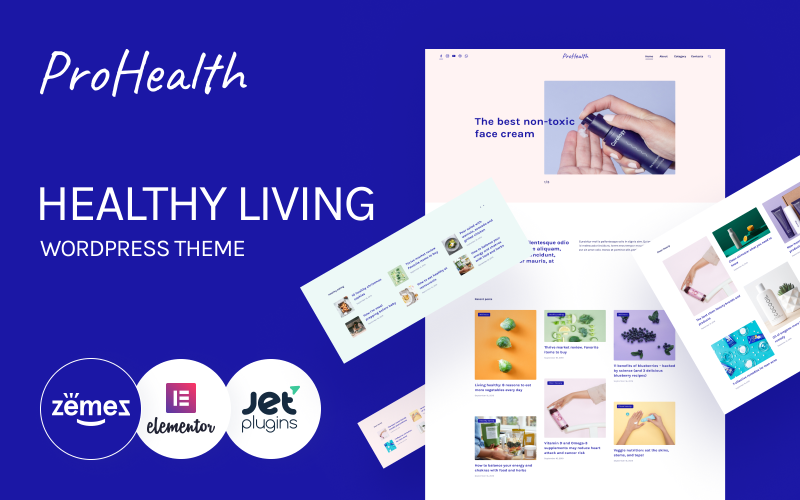 ProHealth - Tema WordPress de Vida Saudável, elegante e suave