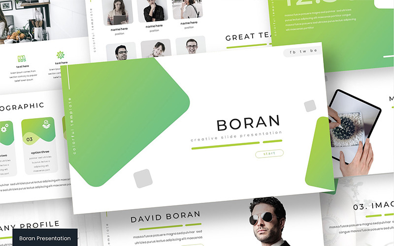 Modello PowerPoint di Boran