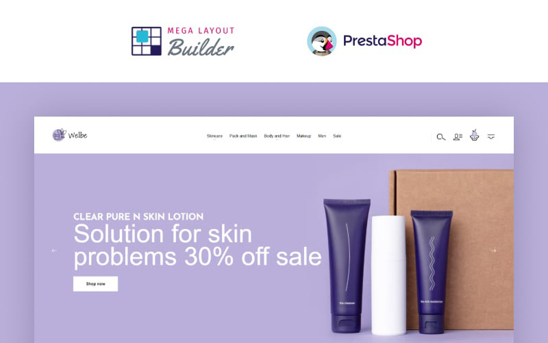 Wellbe - тема PrestaShop для электронной коммерции K-Beauty