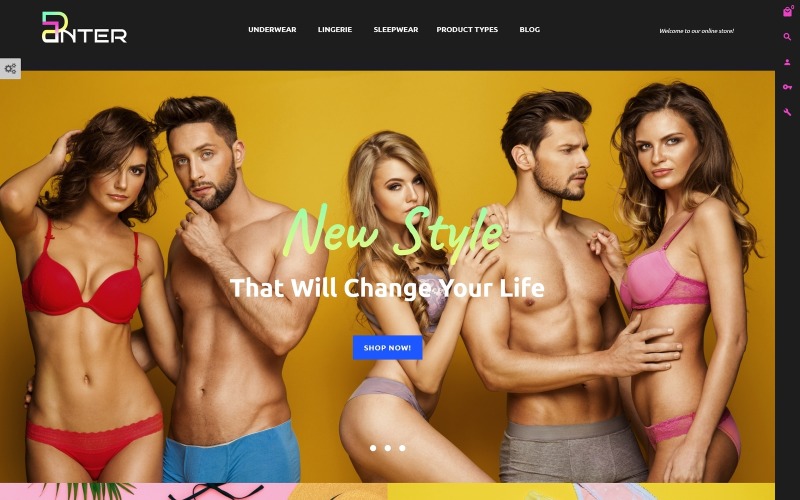 Panter - Underwear eCommerce Store Design Motyw Magento