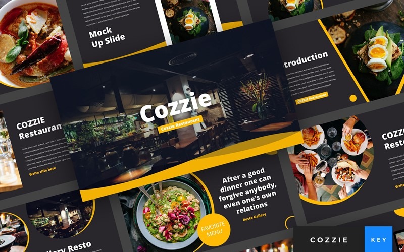 Cozzie - Restaurant - Keynote template