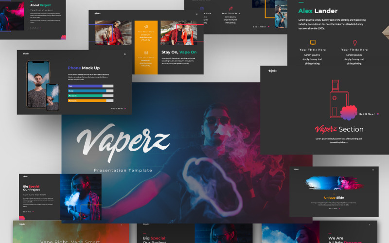Vaperz创意- Keynote模板