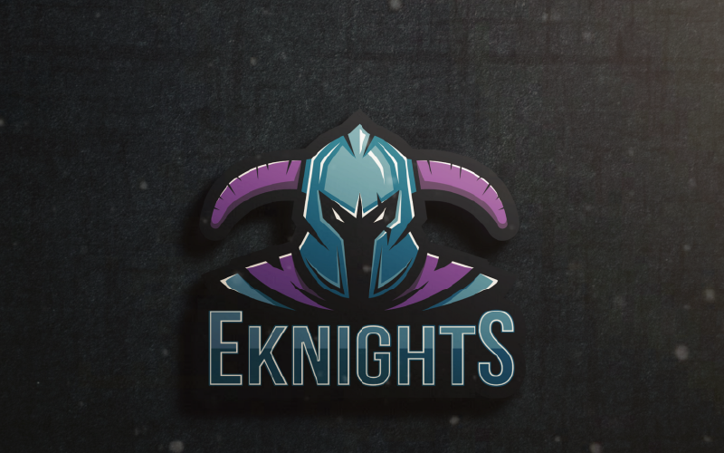 Eknights徽标可编辑模板