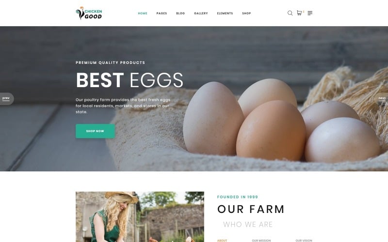 Chicken Good -家禽农场的多页HTML模板网站