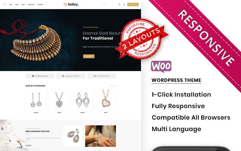 Selley - Thème WooCommerce réactif premium polyvalent