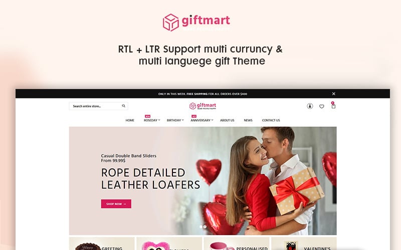 Giftmart -礼物 & 时尚响应Shopify主题