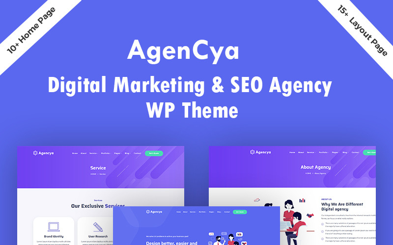 Agencya - Digital Marketing & SEO代理WordPress主题