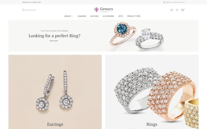 Gemany - Jewel Store Template 线上购物 Theme