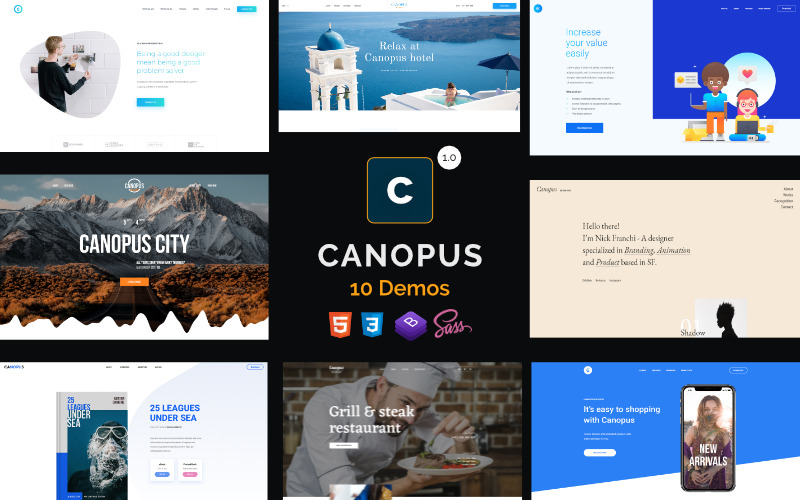 Canopus -多用途的HTML登陆页面模板