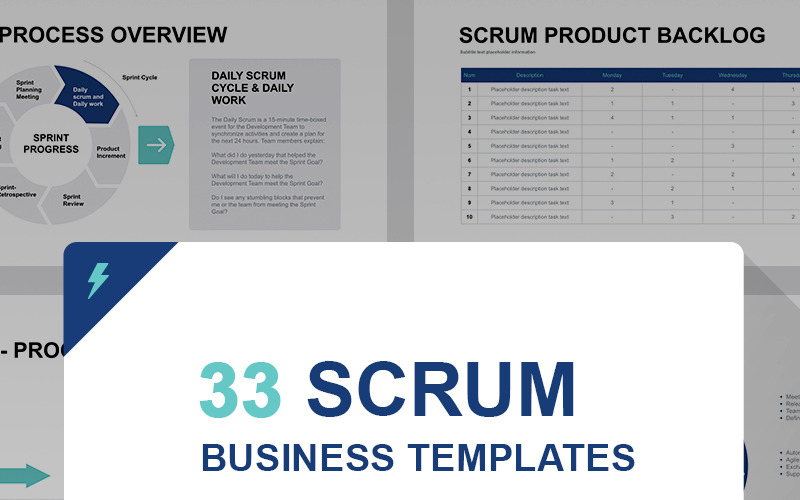 Scrum Modeli PPT PowerPoint şablonu