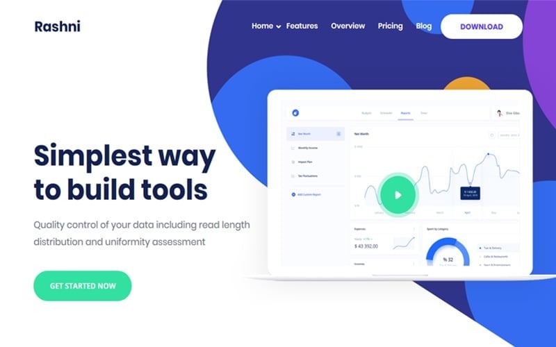 Rashni – Thème WordPress pour applications, Saas et logiciels