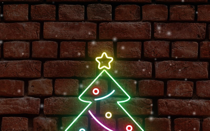 Неонове світло Різдвяна листівка After Effects Intro