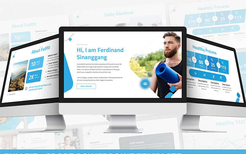 Fullfit - szablon Sport PowerPoint