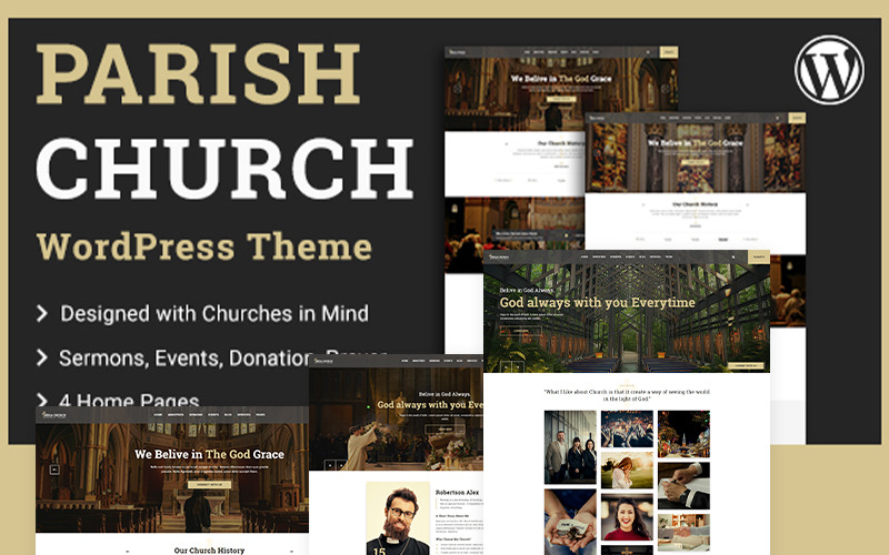 Parochie | Kerk en tempel WordPress-thema