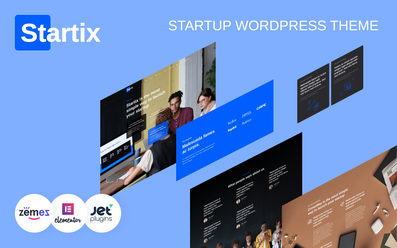 Startix - Başlangıç WordPress Teması İçin Modern Tek Sayfalık WordPress Teması