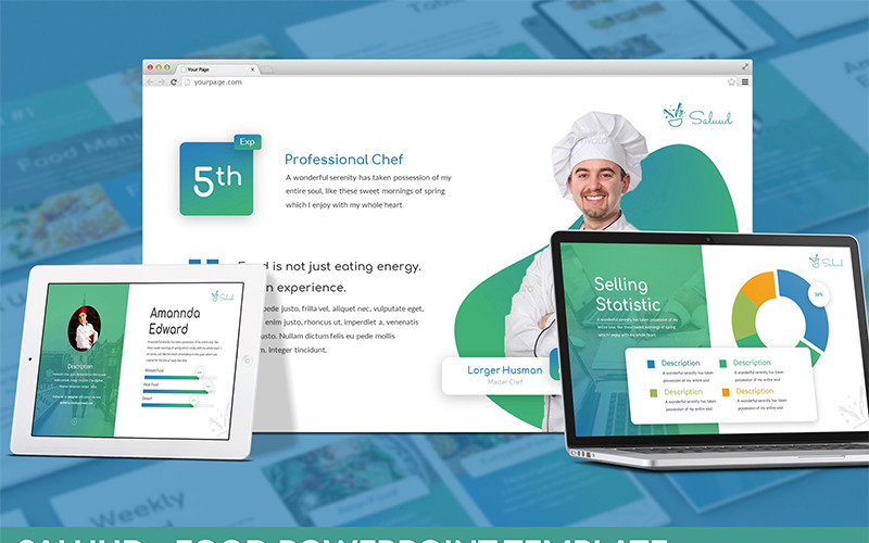 Saluud - Food PowerPoint template