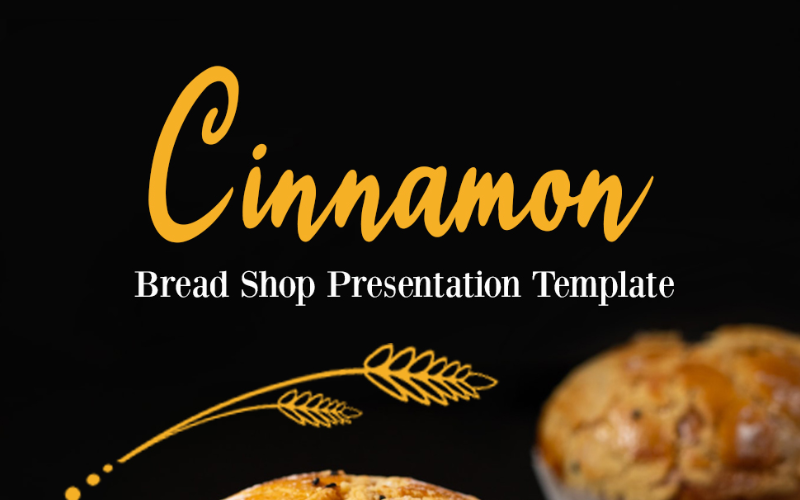 Cinnamon Bakery Shop Презентація повністю анімований шаблон PowerPoint