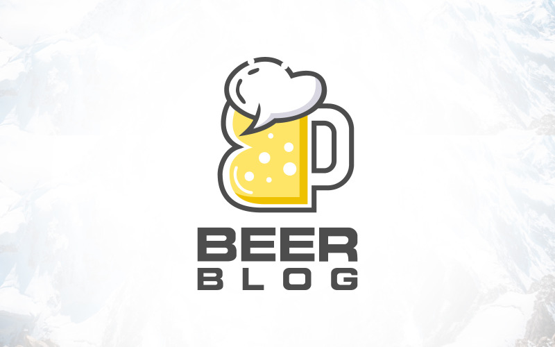 Diseño de logotipo de blog de bebidas sociales creativas