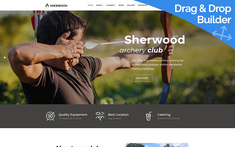 Sherwood - Archery Moto CMS 3 Template