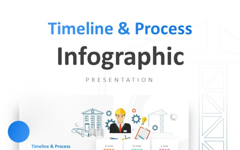 Plan Sunumu PowerPoint şablonu ile İnşaat Sektörü İllüstrasyon