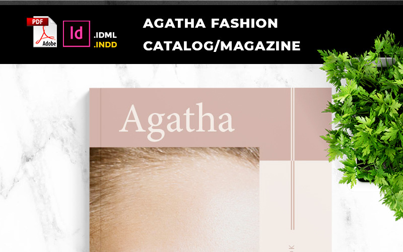 Agatha modekatalog / tidskrift - mall för företagsidentitet