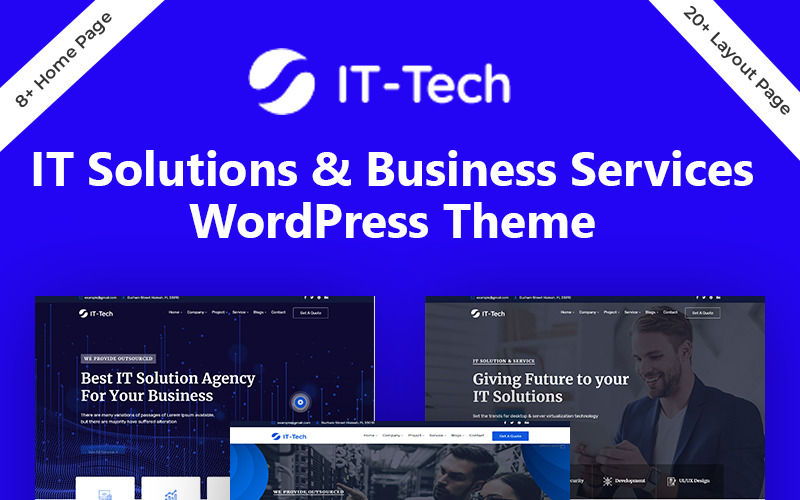Tema de WordPress para tecnología y solutionones de TI IT-Tech