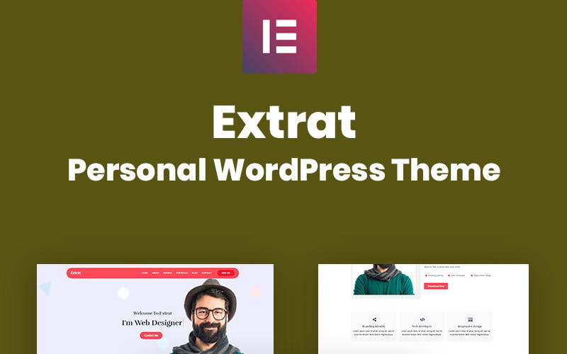 Extrat - Persoonlijk portfolio Responsief WordPress-thema