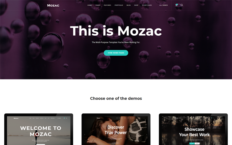 Mozac - Multifunctionele HTML5-websitesjabloon