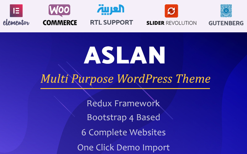 Аслан | Многоцелевая тема WordPress Elementor