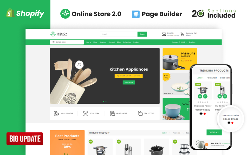 Mission Kitchen Store Shopify téma – OS 2.0