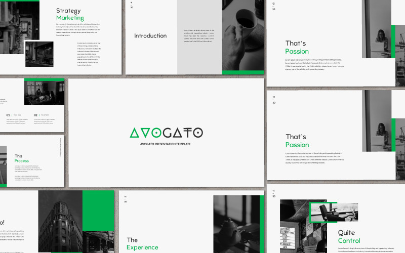 AVOGATO Presentation PowerPoint template