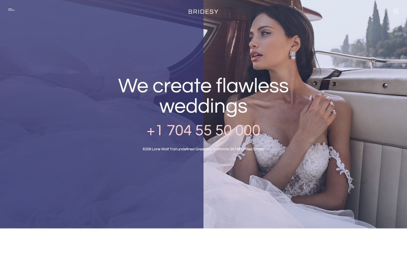 Bridesy - Plantilla Joomla de Wedding Planner