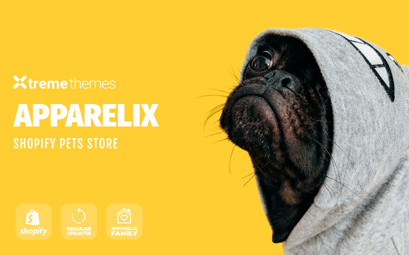 在线商店模板由Apparelix宠物Shopify主题